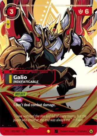 Galio, Indefatigable (T1 Worlds Champion Signature Edition Bundle) T1S 003/005 — T1 2025 Worlds Champion