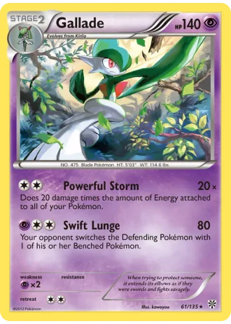 Gallade #61/135 — Plasma Storm