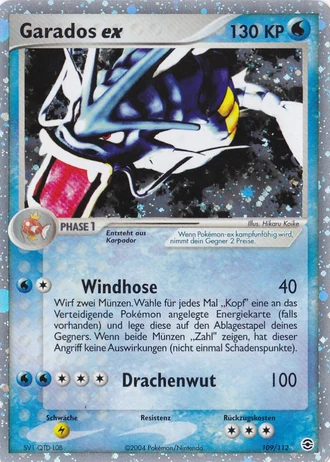 Garados ex #109/112 — EX Feuerrot & Blattgrün