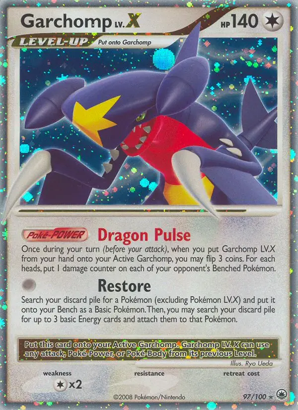 Garchomp LV.X #97 — Majestic Dawn