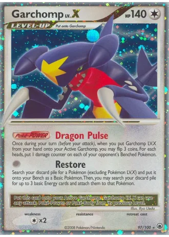 Garchomp LV.X #97 — Majestic Dawn