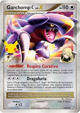 Garchomp Pokémon C LIV.X #145/147 — Collezione Classica (Celebrazioni)
