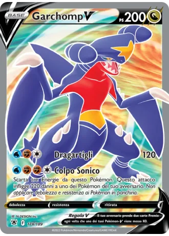 Garchomp V #178/189 — Lucentezza Siderale