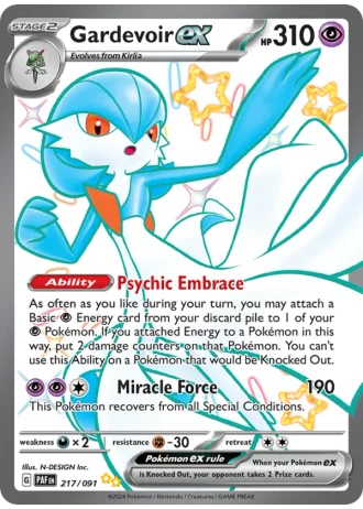 Gardevoir ex #217/91 — Paldean Fates