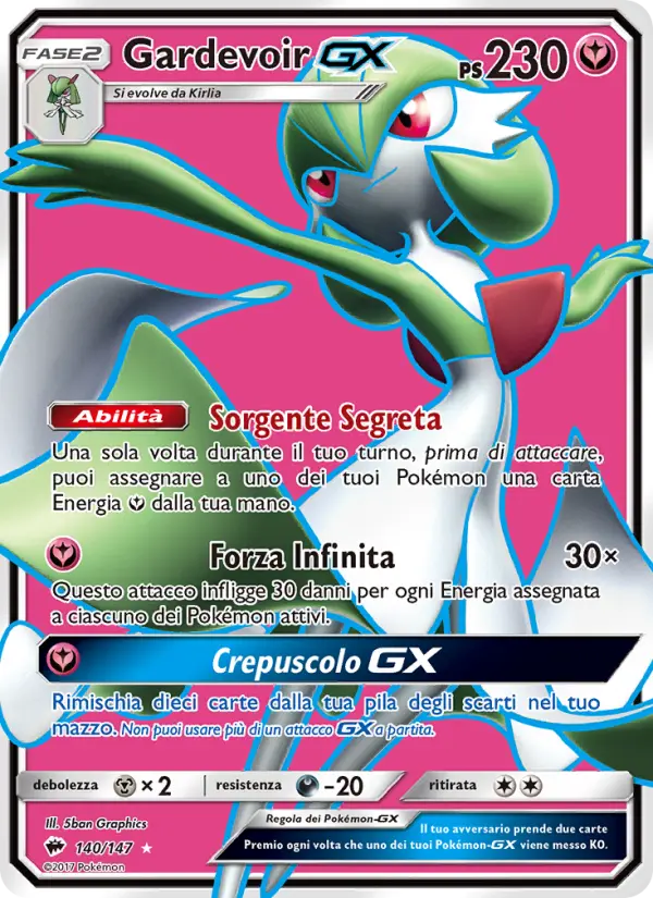 Gardevoir GX #140 — Ombre Infuocate