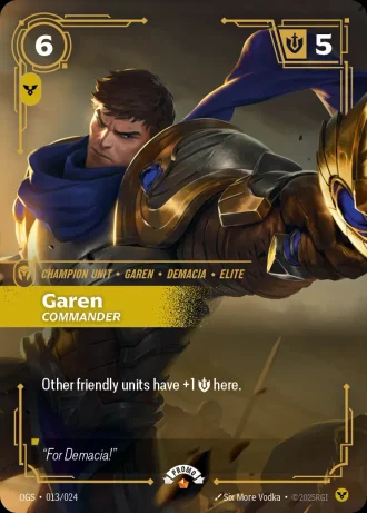 Garen, Commander #013/024 — Organized Play Promos