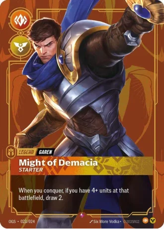 Garen, Might of Demacia (Metal) (Best Of) #023/024 — Organized Play Promos
