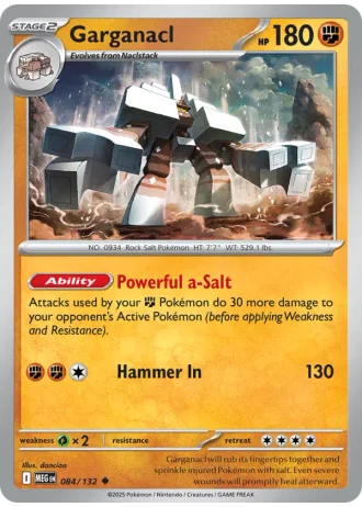 Garganacl #084/132 — Mega Evolution