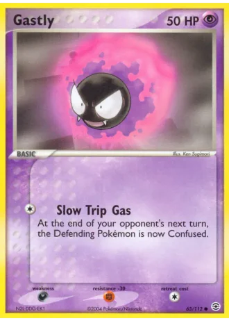 Gastly #63/112 — EX RossoFuoco e VerdeFoglia