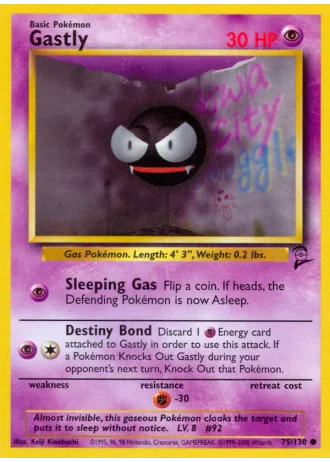 Gastly #75/130 — Base Set 2