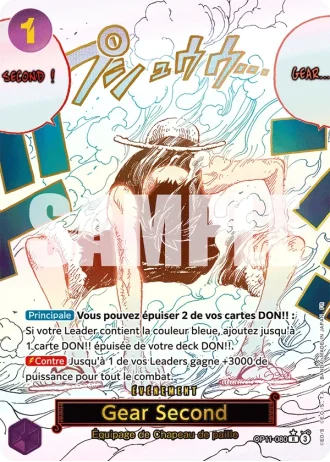 Gear Second (OP11-080) (Alternative Art) — Des Poings Vifs Comme l'Éclair (OP11)