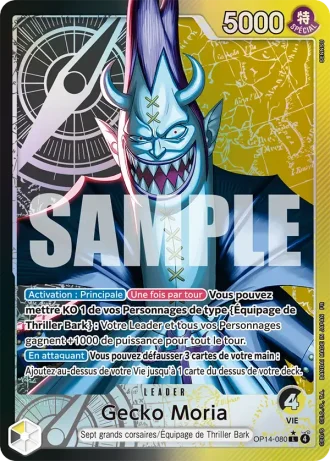 Gecko Moria (OP14-080) (Alternative Art) — Les Sept de la Mer d'Azur (OP14-EB04)
