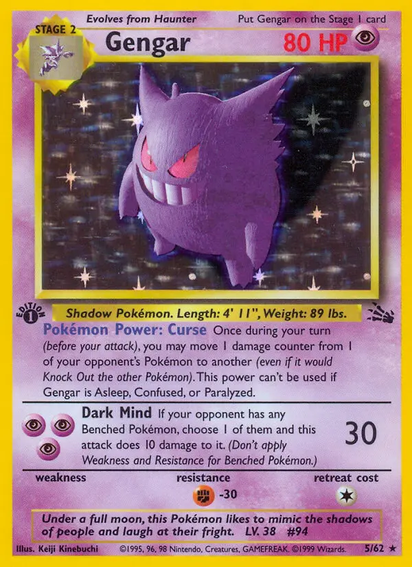 Gengar (1st Edition) #5 — Fossil (1st Edition)