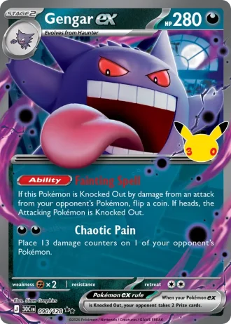 Gengar ex #090/128 — 30th Celebration