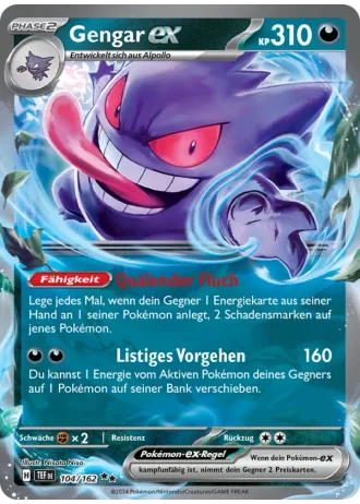 Gengar ex #104/162 — Gewalten der Zeit