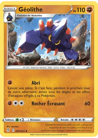 Géolithe #87/203 — Évolution Céleste