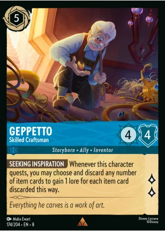 Geppetto - Skilled Craftsman #174/204 — Reign of Jafar