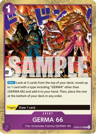 GERMA 66 (OP06-078) (Pirate Foil) — One Piece Card The Best Vol.2(PRB02)