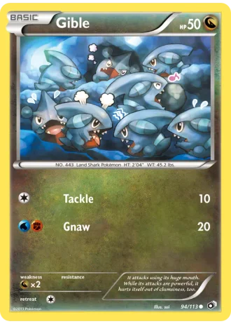 Gible #94/113 — Legendary Treasures