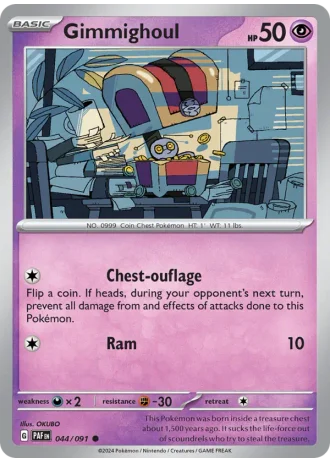 Gimmighoul #044/91 — Paldean Fates