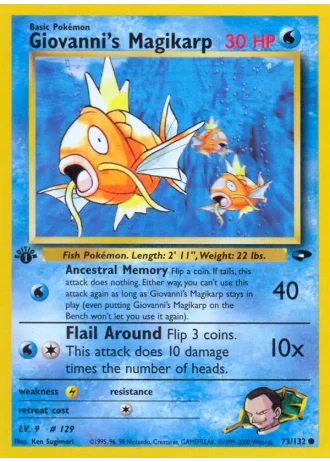 Giovanni's Magikarp (1st Edition) #73/132 — Gym Challenge (1st Edition)