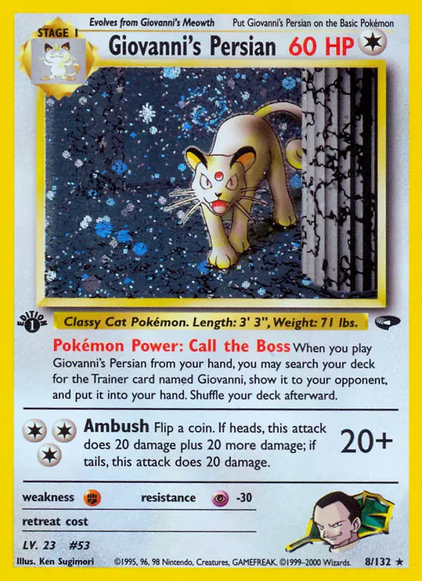 Giovanni's Persian (1st Edition) #8 — Gym Challenge (1st Edition)