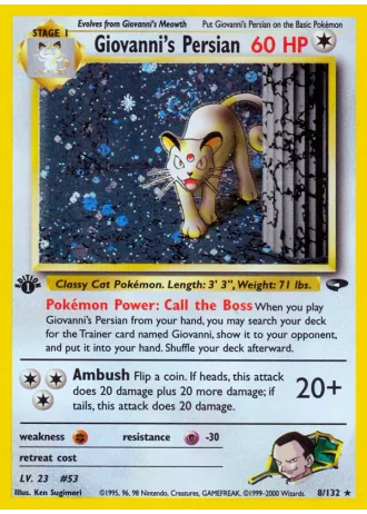 Giovanni's Persian (1st Edition) #8/132 — Gym Challenge (1st Edition)
