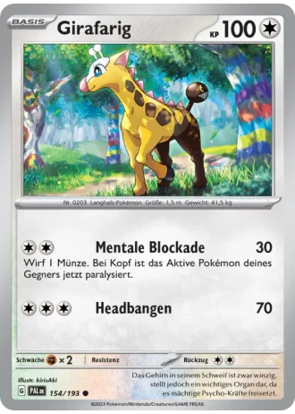Girafarig #154/193 — Entwicklungen in Paldea