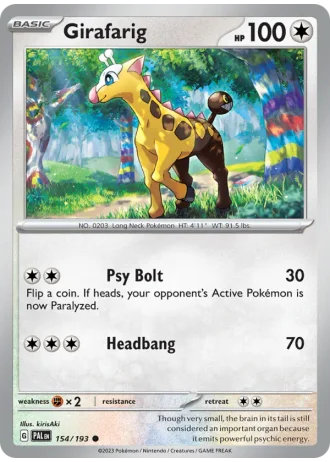 Girafarig #154/193 — Paldea Evolved