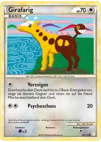 Girafarig #64/123 — HeartGold SoulSilver