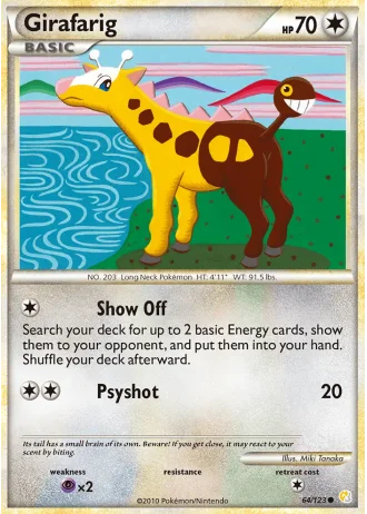 Girafarig #64 — HeartGold SoulSilver