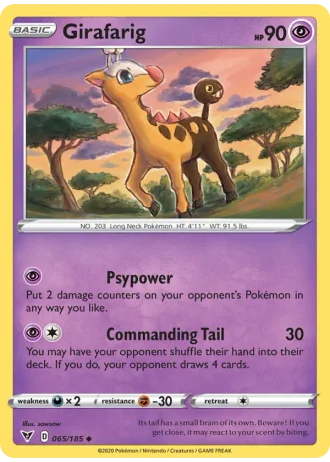 Girafarig #65 — Vivid Voltage