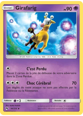 Girafarig #94/214 — Tonnerre Perdu