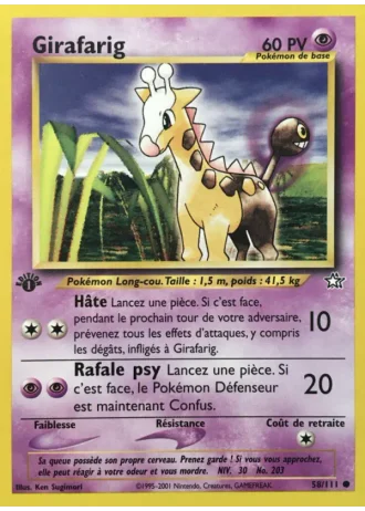 Girafarig (première édition) #58/111 — Neo Genesis (1ère Édition)