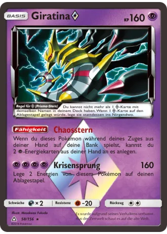 Giratina Prism Star #58/156 — Ultra-Prisma