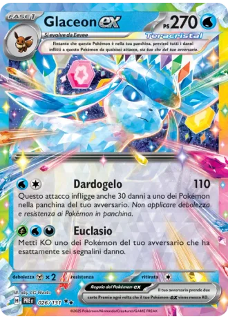 Glaceon ex #026 — Evoluzioni Prismatiche