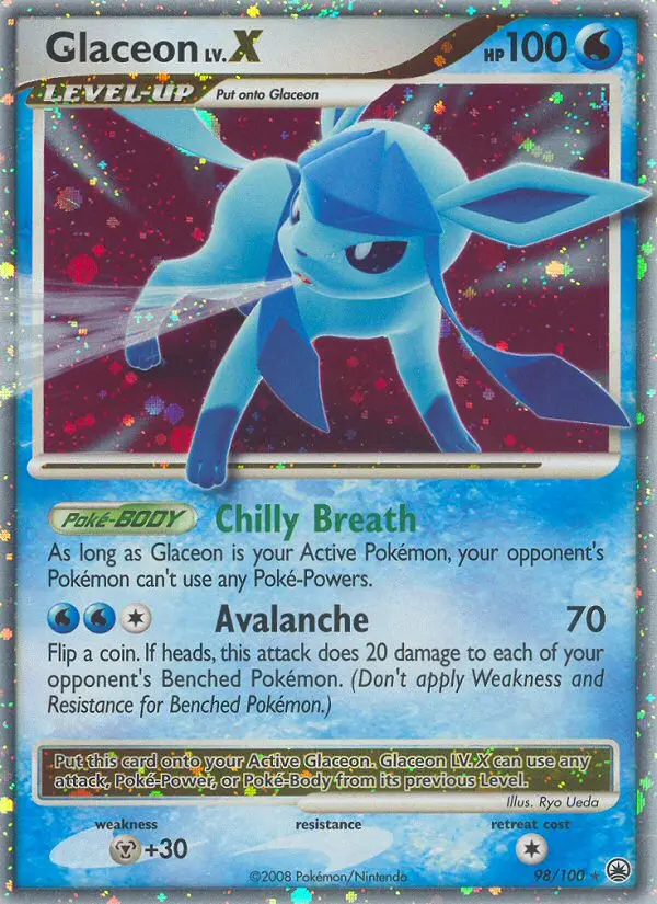Glaceon LV.X #98 — Majestic Dawn