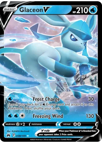 Glaceon V #038 — Crown Zenith