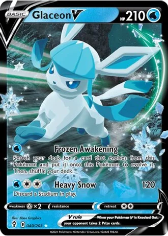 Glaceon V #040/203 — Holiday Calendar 2023