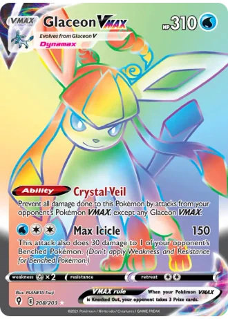 Glaceon VMAX #208/203 — Evolving Skies