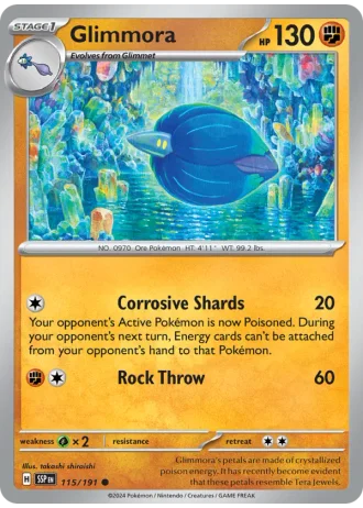 Glimmora #115/191 — Surging Sparks