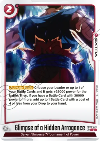 Glimpse of a Hidden Arrogance  FB02-035 — Blazing Aura (FB02)