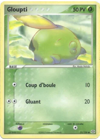 Gloupti #51/106 — EX Émeraude