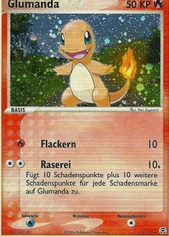 Glumanda #113 — EX Feuerrot & Blattgrün