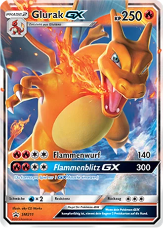 Glurak GX SM211 — Sonne & Mond Promos