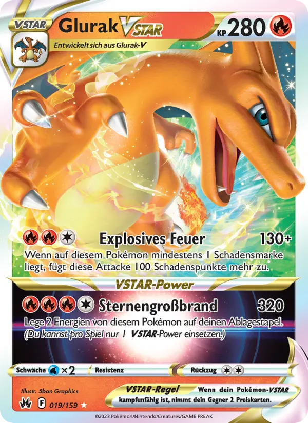 Glurak VSTAR #019 — Zenit der Könige