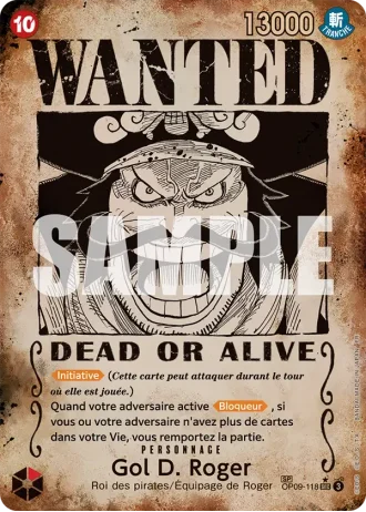Gol D. Roger (OP09-118) (Wanted Poster) — Successeurs (OP13)