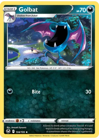 Golbat #104/195 — Silver Tempest