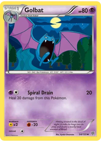 Golbat #54/135 — Plasma Storm