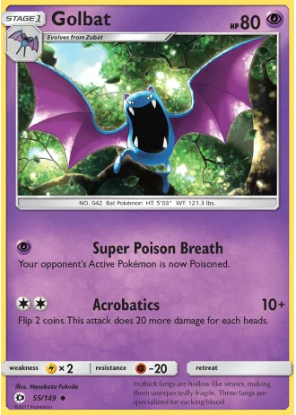 Golbat #55/149 — Sun & Moon